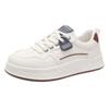 Damen Vielseitige Weiße Flache Dicke Sohle Schuhe - Frühling/Herbst 2025, Runde Zehenpartie Lässige Dad-Sneakers