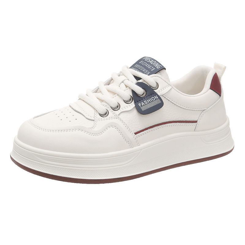 Damen Vielseitige Weiße Flache Dicke Sohle Schuhe - Frühling/Herbst 2025, Runde Zehenpartie Lässige Dad-Sneakers