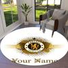 Chelsea F Custom Name Round Area Rug,Carpet Rug for Living Room Bedroom Sofa Playroom Decor,Non-slip Floor Mat