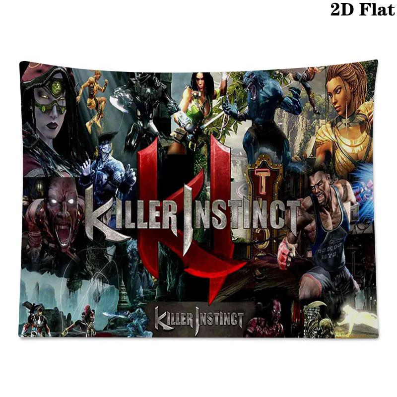 KILLER INSTINCT Wall Tapestry Aesthetic Wall Hanging Printed Fabric Blanket Decorative Tapestries for Bedroom Living Room Home Decor