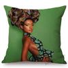 Fashion Magazine Cover Africa Girl Woman Black Beauty Headscarf Decorative Sofa Pillow Case Linen Home Decoration Cushion Cover