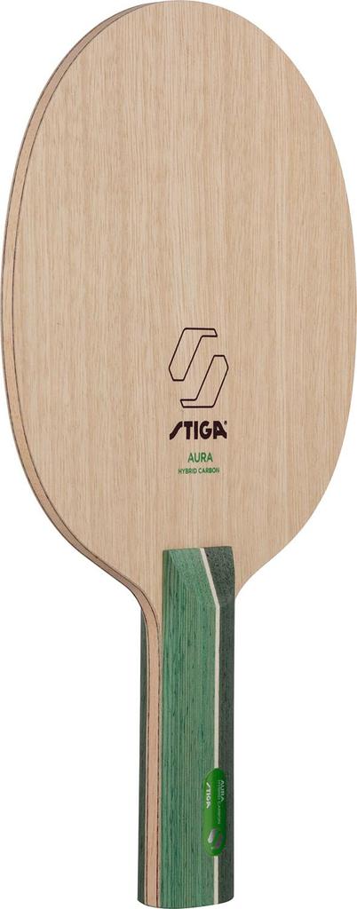 STIGA Aura Hybrid Carbon Shakehand Table Tennis Racket, Straight, Rebound, and Control, 1602250137