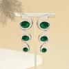 Elegant Women's European & American Inlaid Oval Stud Earrings – Bestselling Daily Wear 1 Pair