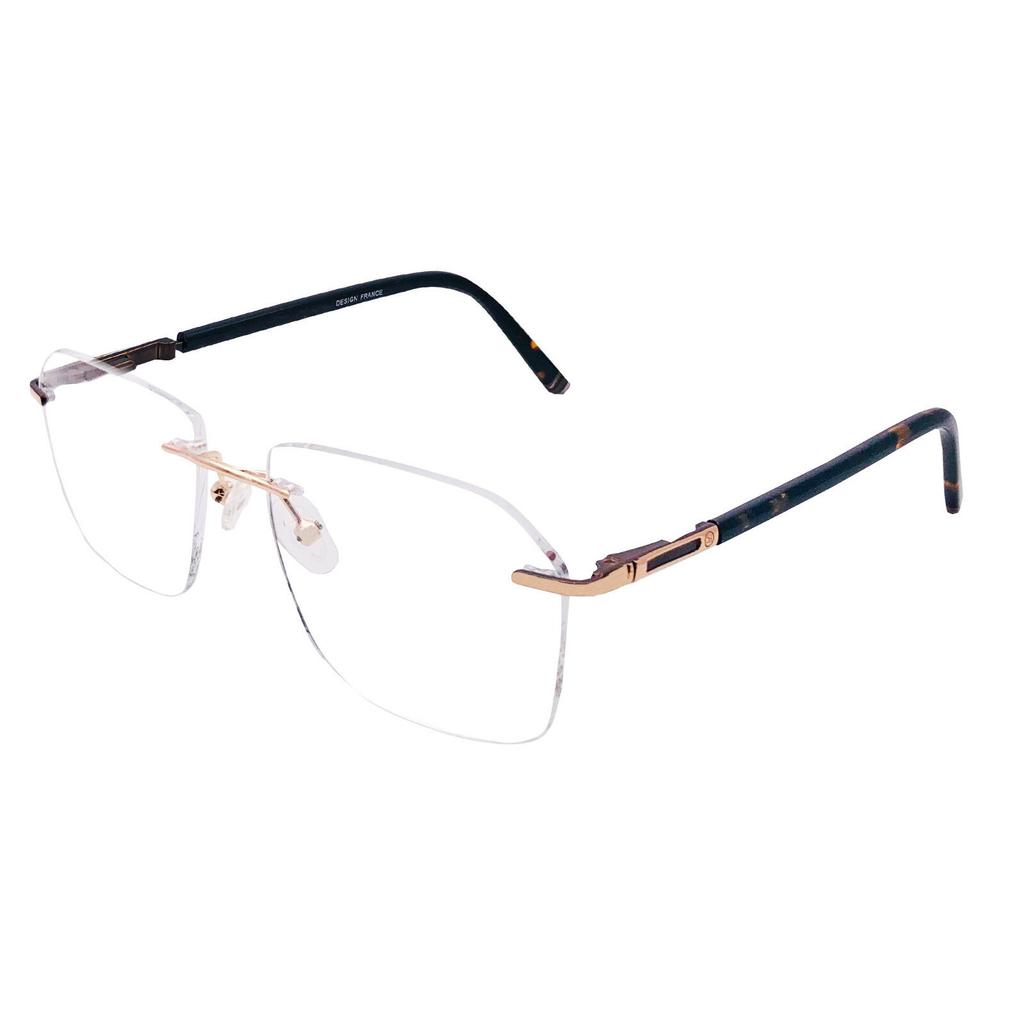 RSINC Unisex Randlose Metallfassung Mode Telegramm Goldbraun 53-17-138 IB-12 B0DK77Z84S