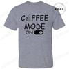 New Men's T-shirt Classic Short Sleeved Shirt COFFEE ECG EKG Summer Top Casual T-shirt CAFFEINE MEME Casual Women Tee Shirt Tops