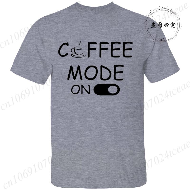 New Men's T-shirt Classic Short Sleeved Shirt COFFEE ECG EKG Summer Top Casual T-shirt CAFFEINE MEME Casual Women Tee Shirt Tops