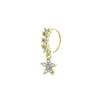 Lady's Pierced Ear Piercing, Zircon Cross Nose Stud, Butterfly Nose Ring Piercing, Nose Jewelry