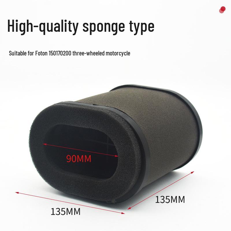 Foton Tricycle Motorcycle Air Filter Assembly with Rubber Hose and Filter Element for 125/150/200 Models