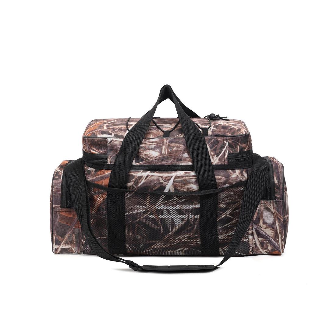 600D Camouflage Oxford Cloth Multi-functional Fishing Gear Bag - Large Capacity Shoulder/Crossbody/Handheld Rod & Lure Storage Bag.