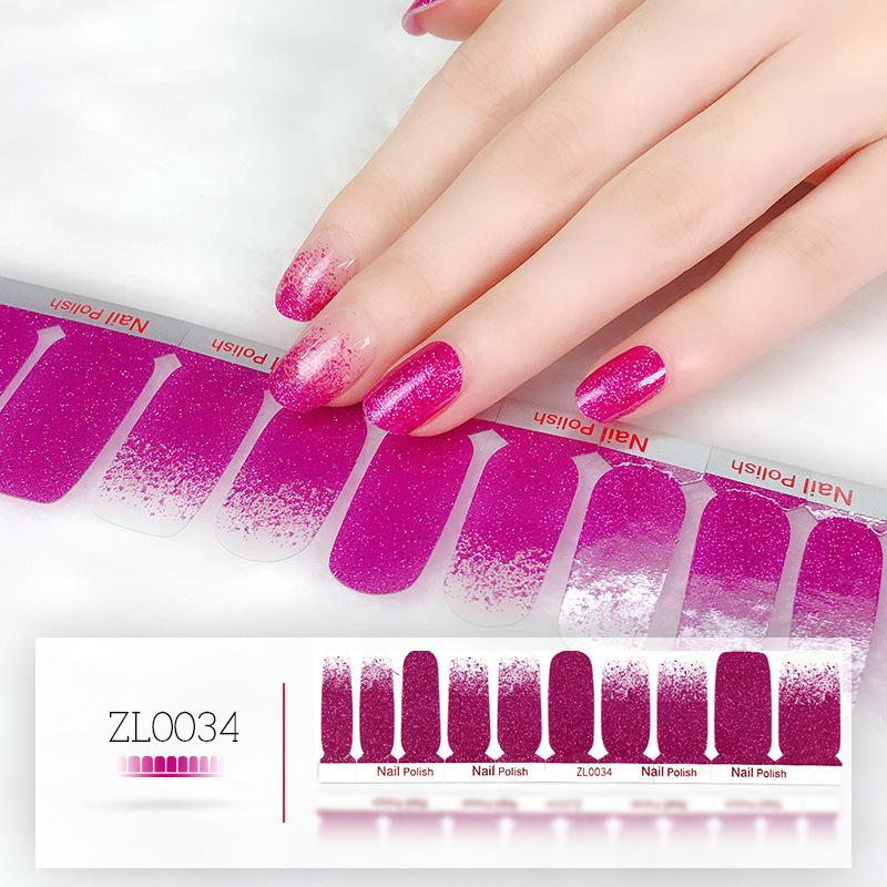 Film o lakierze do paznokci Beauty Nail Polish 20 naklejek do zdobienia paznokci Nowe naklejki na paznokcie w odcieniu różu cebulowego Naklejki do zdobienia paznokci