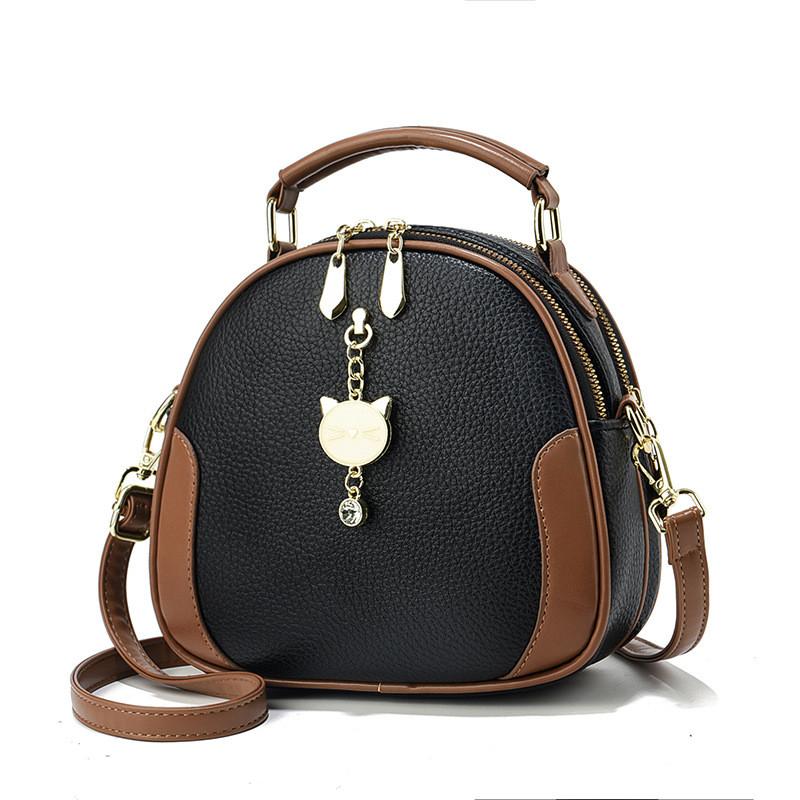 Trendy Korean Style Shell Bag For Women Stylish Cat Print Crossbody Purse