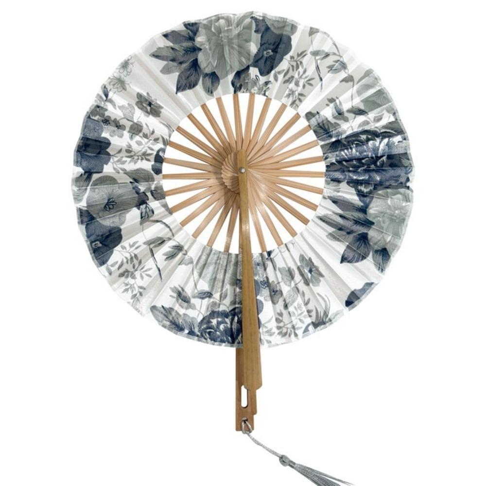 Silk Silk Flower Folding Fan Chinese Style Retro Classical Dance Fan Hand Fold Fan  Home Decoration