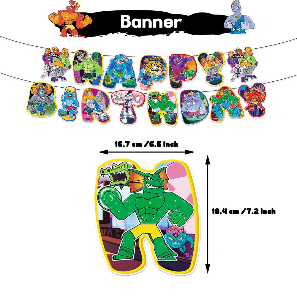 30pcs Goo Jit Zu Party Decorations Include a Banner, Cake Toppers, Balloons