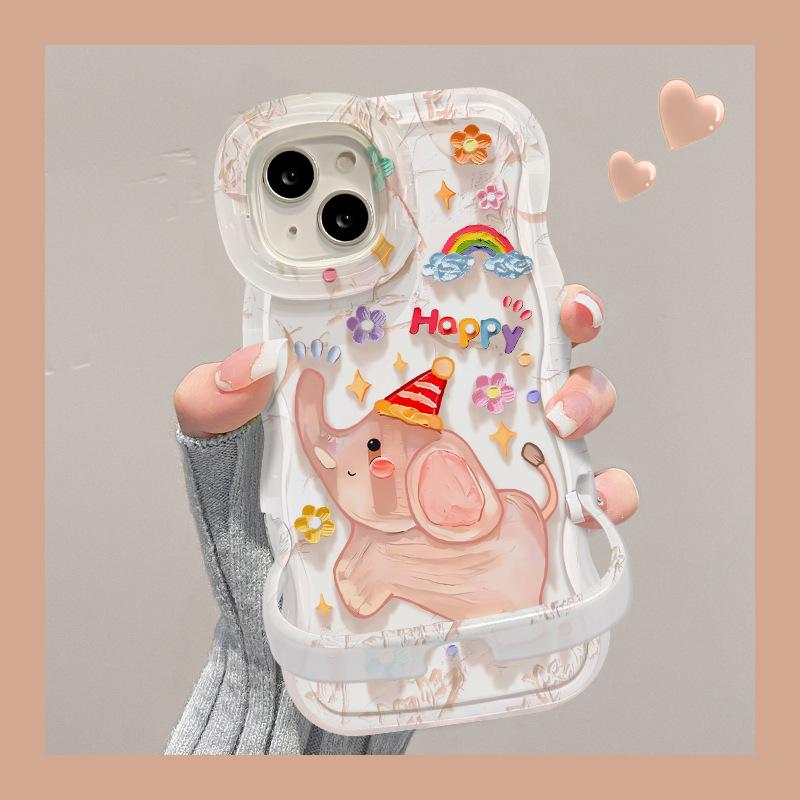 

Подходит для Apple 15promax Прозрачный чехол для мобильного телефона iPhone 14pm Картина маслом Слон 13 Двойной кронштейн 11 Милый 16 HUAWEI nova 12 Pro/NOVA12 ULTRA