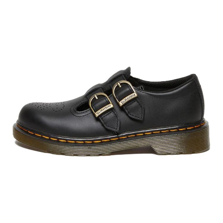 Dr. Martens 8065 Round Toe Buckle Low Top Kids Leather Shoes Kids Shoes Black 30737001