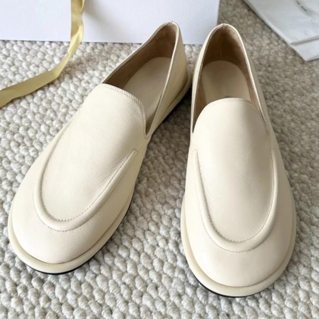 Size  Women Flats Loafers Real Leather Ins Fashion Low Heels Shoes  Casual Daily Office Lady Mary Jane Comfort Dress