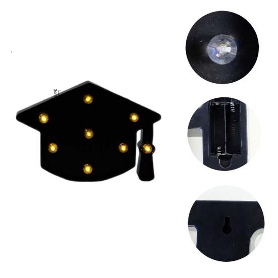 8/9 Peças 2026 Letreiro Luminoso de Letras Luz LED de Marquesina Luz de Letra Alimentada por Bateria Decoração de Festa de Formatura Jardim de Infância Ensino Médio Faculdade