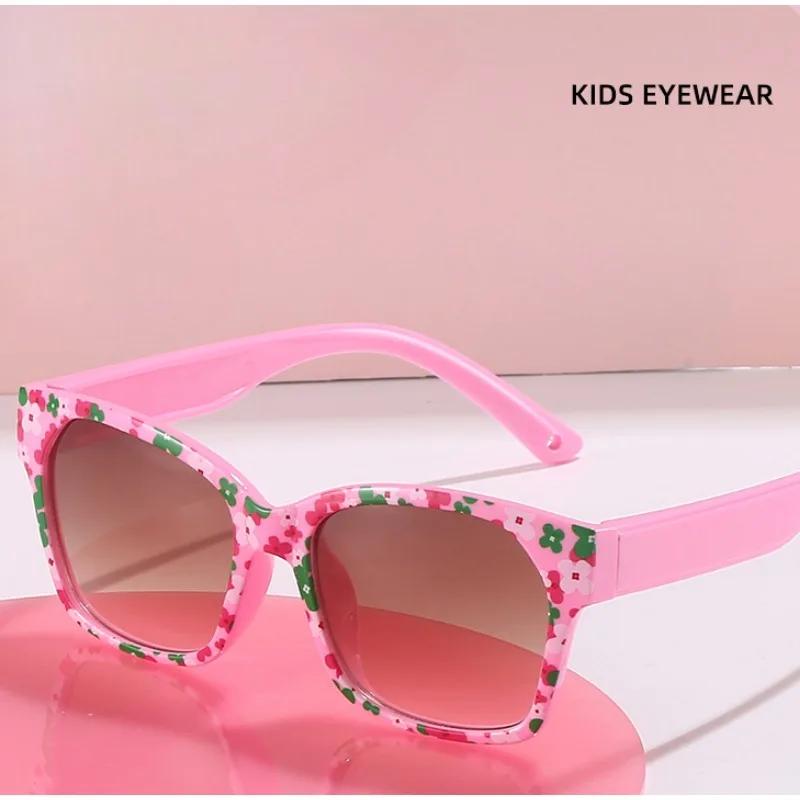 Kids Sunglasses Girl Cute Print Summer UV Protection Outdoor Sunshade Glasses for Children Vacation Beach