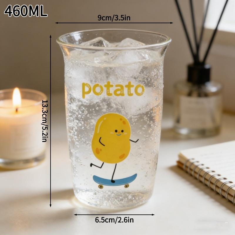 Summer Iced Coffee Cups Clear Glass Cup Milk Juice Water Cup Home Water Glasses Beer Tea Drinking Cup Cocktail Mugs