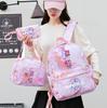 3 Stück/Set Anime Englischer Buchstabe A-Z Aufgedruckter Rucksack mit Handtasche Federmäppchen für Teenager Schüler Mädchen Jungen Schultasche Reisetasche