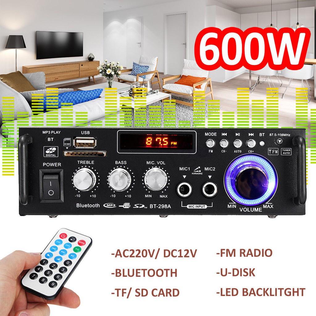 600W Household Audio Amplifiers Bluetooth Connector Amplifier Subwoofer Home Theater Amplifier Sound System Amplifie