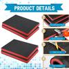 4Pcs Cuttable Tool Box Foam Inserts DIY Floral Craft Foam Sheets Cushioning Material for Camera Storage Case Tabletop Miniatures