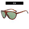 Retro Pilot Style Sunglasses for Men Women UV400 Protection Black Frame Brown Lens Fashion Shades for Driving Outdoor Activities