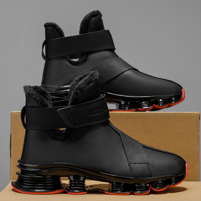 

Men s Winter Boots Warm Waterproof N-Slip Plush Sneakers Shoes - Winter Slippers Male Tenis Boots 39
