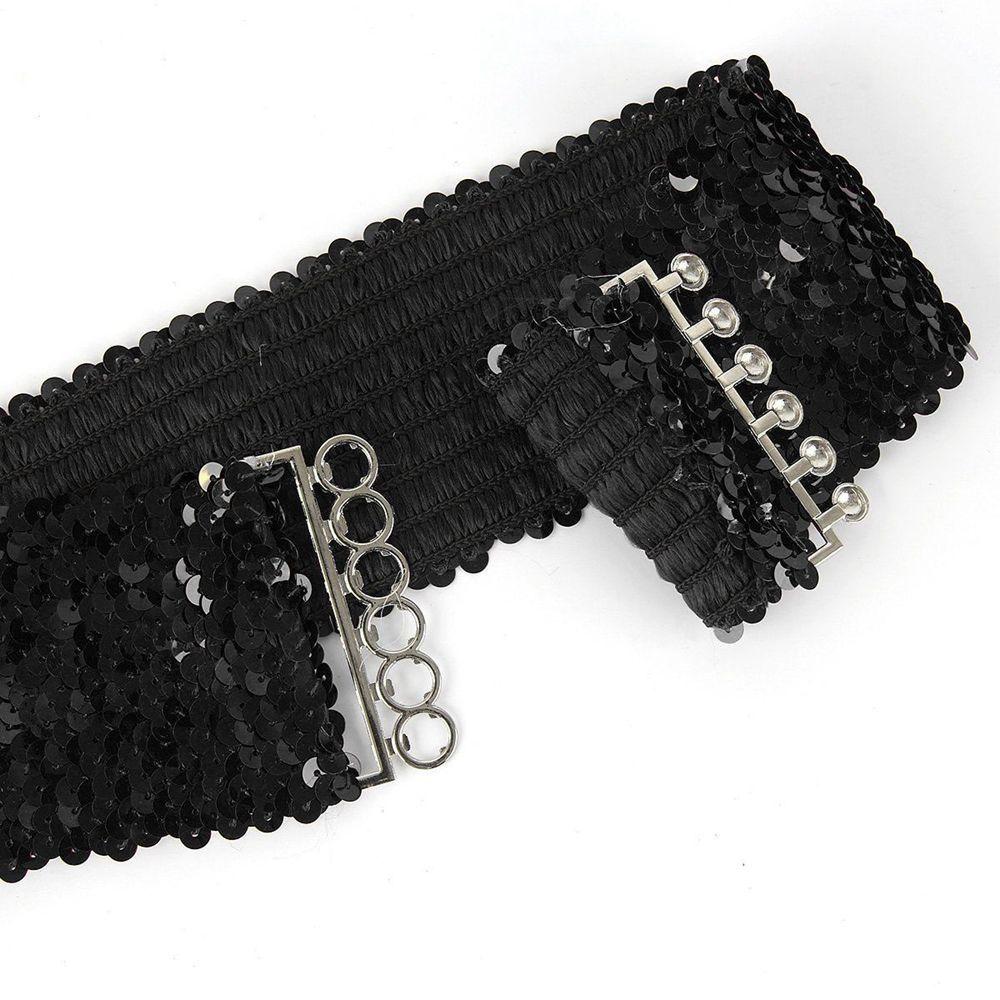 Damen Korsett Pailletten Bauch Schnalle Taillenband Breiter Gürtel