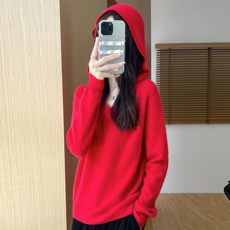 Women's Cashmere Sweater Qinghe Cashmere 30% Cashmere 70% Wool Autumn and Winter Pullover Warm and Fashionable