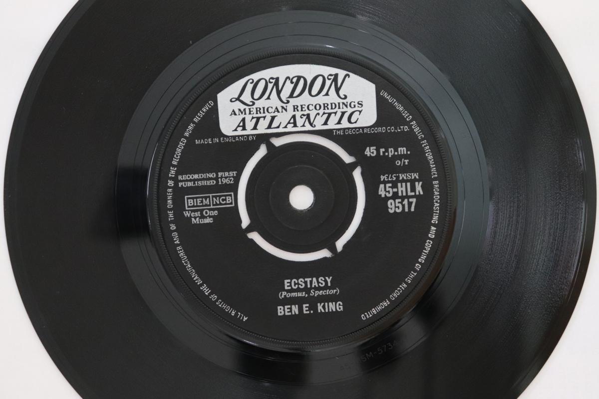 

7inch Record BEN E. KING - Ecstasy 45HLK9517 London Records 1962 UK Soul/Funk Used