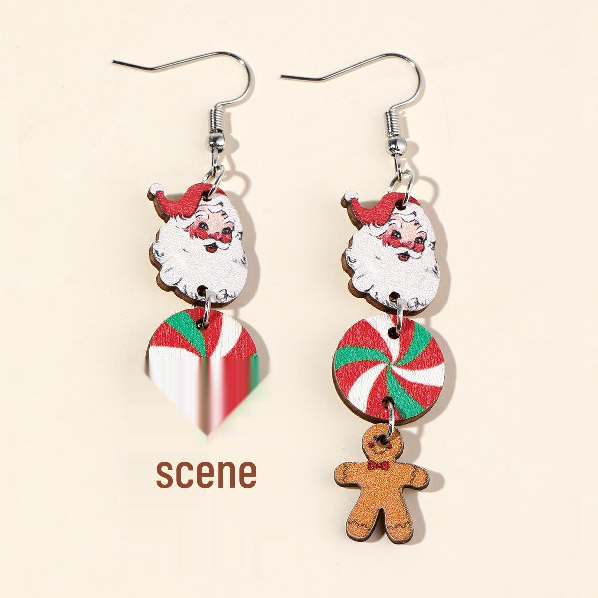 

Christmas Themed Women’s Drop Earrings: Elk, Tree, Santa, Socks, Gingerbread Man