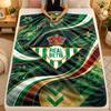 Flannel BlanketReal Betis Football Warm Soft Throw Blanket for Indoor Sofa Bed Living Room Use