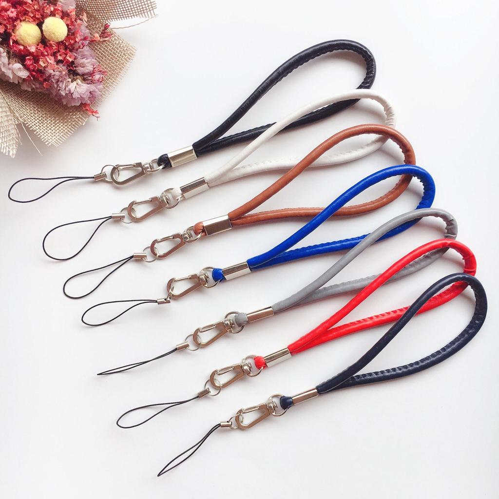 High-Quality PU Leather Unisex Phone Lanyard & Keychain Pendant