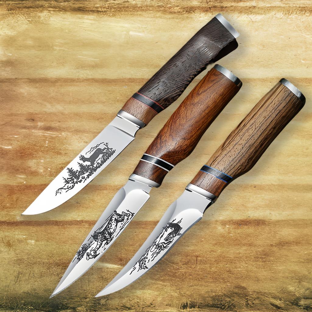 Barbecue Boning Knife Kitchen Knives Wooden Handle Hand Forge Blade Cleaver Meat Fruit Vegetables Utility Butcher Boning Knife