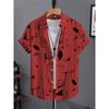 Simple Men's Shirt 3D Printed Retro Fashion Topshort Sleeve Beach Sweatshirt Street Hawaii Short Sleeved Shirt Men's Clothing
