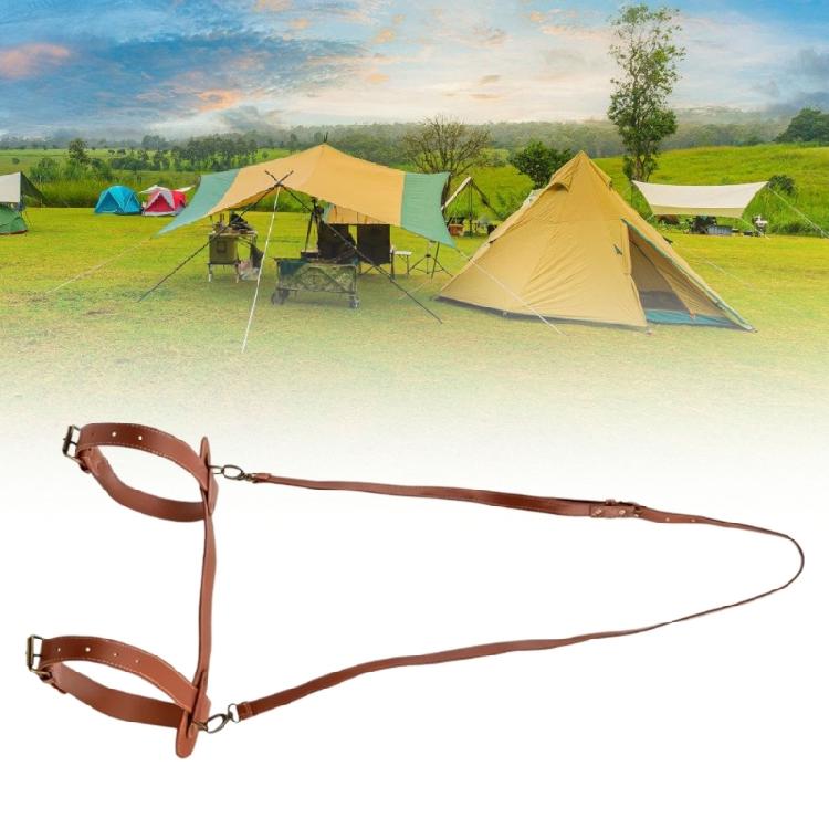 Shoulder Blanket Holder with PU Leather Look, Metal Hardware and Secure Blanket Hold for Travel Use, Camp Carry and Daily Blanket Transport