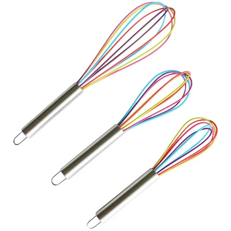 2025 1pcs Drink Whisk Mixer Egg Beater Silicone Egg Beaters Kitchen Tools Hand Egg Mixer Cooking Foamer Wisk Cook Blender for Drink Whisk