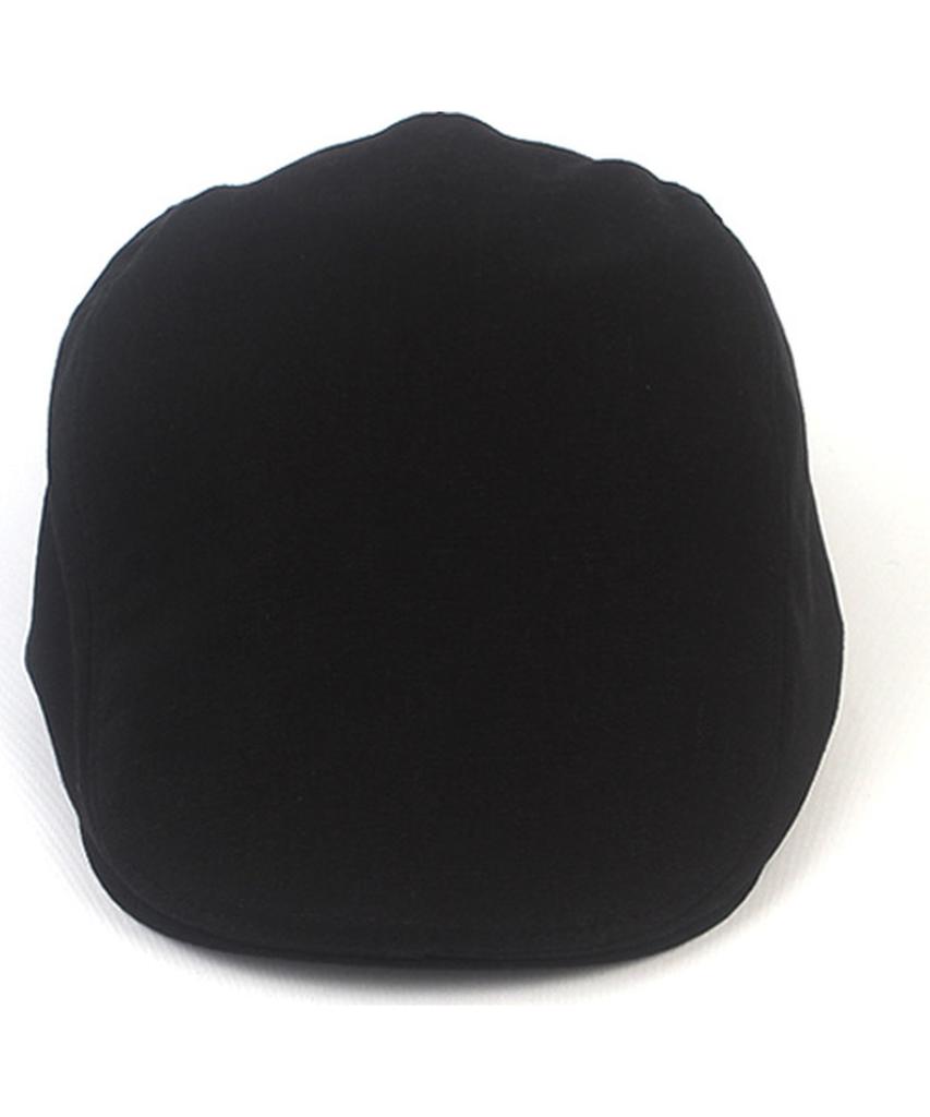 Simple Linen Black Hunting Cap Beret
