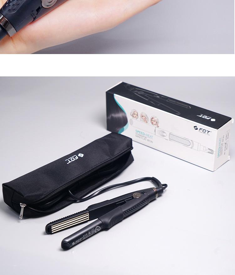 FBTmini Portable Dual-use Hair Straightener: Compact Straightening & Curling for Dorms, Travel, Bangs, & Students.