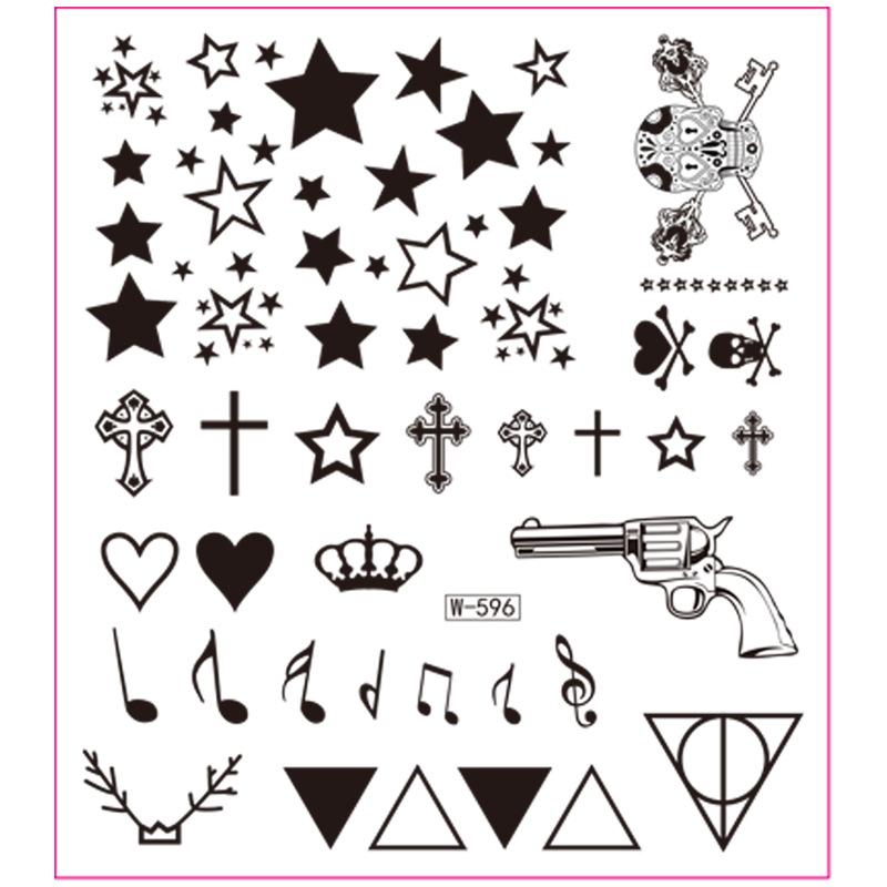 Campus Students Male And Female Tattoo Stickers Waterproof Tattoo Stickers Cartoon Butterfly Text Tattoos
