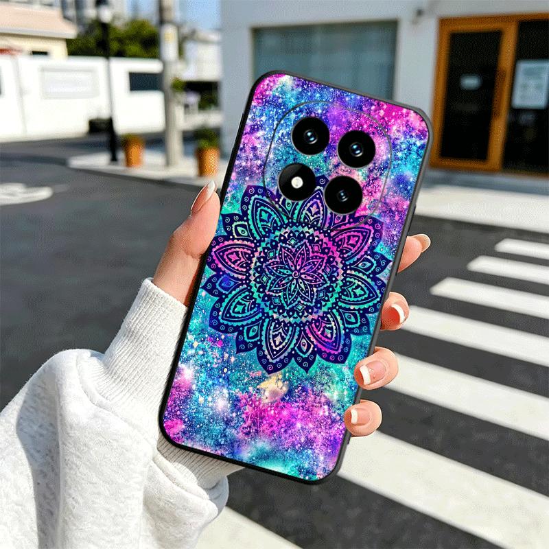Mandala Sunflower Dreamy Style Soft Phone Case for Xiaomi Redmi Note 12 13 14 15 Pro Plus 11 12S 11S 11T 10 4G Black Cover Back