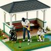 Realistisches Golfspieler-Figurenmodell 1:Handbemalte Miniaturfiguren im Maßstab 1:64 für Dioramen-Requisiten, Sammler für Fotografie