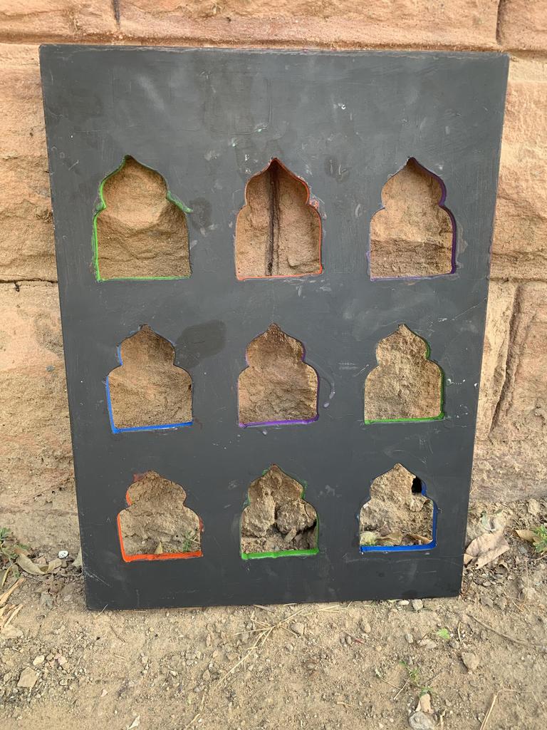 Colorful Hand Painted Wooden Wall Hanging | Indian Jharokha Style Folk Art | Boho Ethnic Home Decor