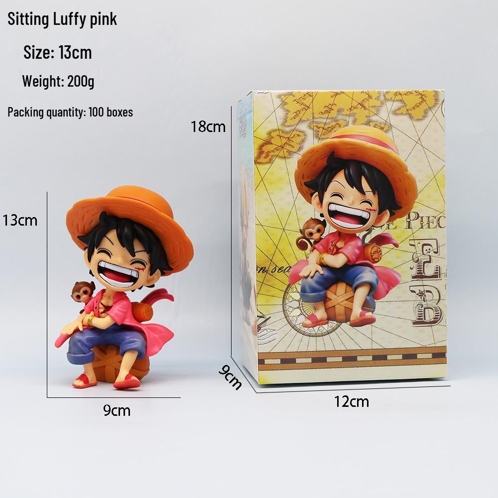 Laughing Luffy & Zoro Figurine – Straw Hat Crew Desktop & Car Ornament