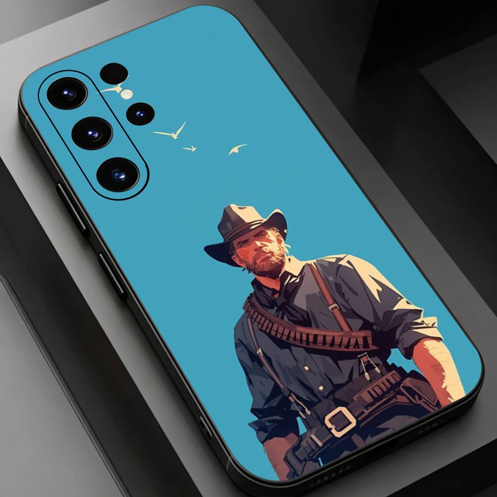 Red D-Dead R-Redemption  Phone case for Samsung Galaxy S24,25,26,23 22,21,S20 Plus Ultra FE soft fundas cases