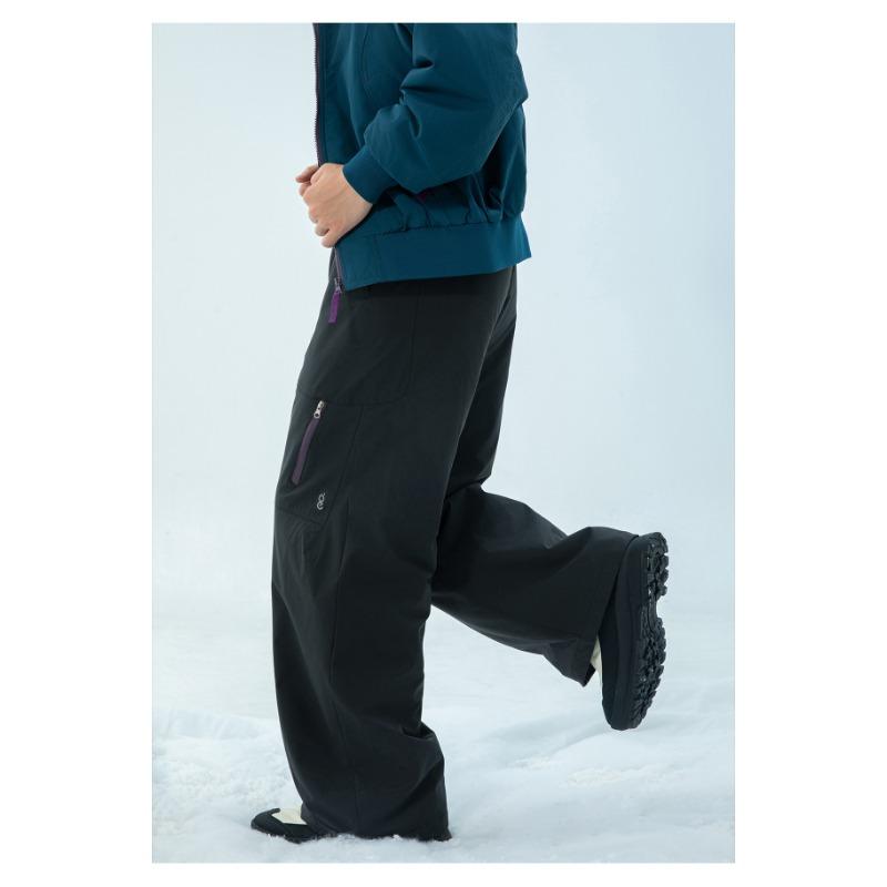 Men Outdoor Warm Thick Loose Straight Casual Cargo Work Pants