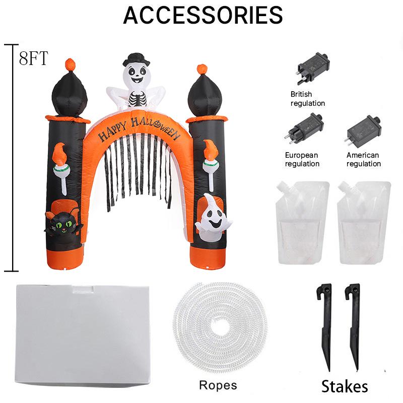 Halloween Inflatable Toys Festival Decorations Built-in LED Prop Inflatable Model Outdoor Courtyard Ornament Party Garden Decor