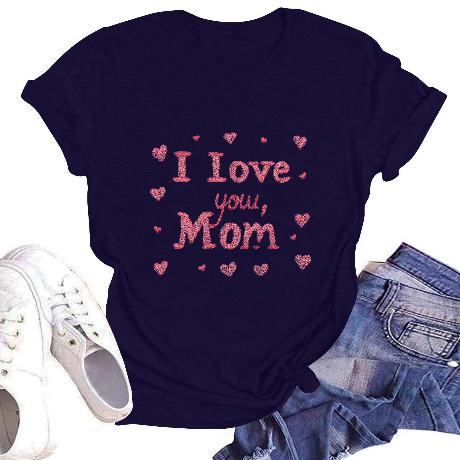 

Женская повседневная футболка с круглым вырезом и коротким рукавом L тёмно-синий