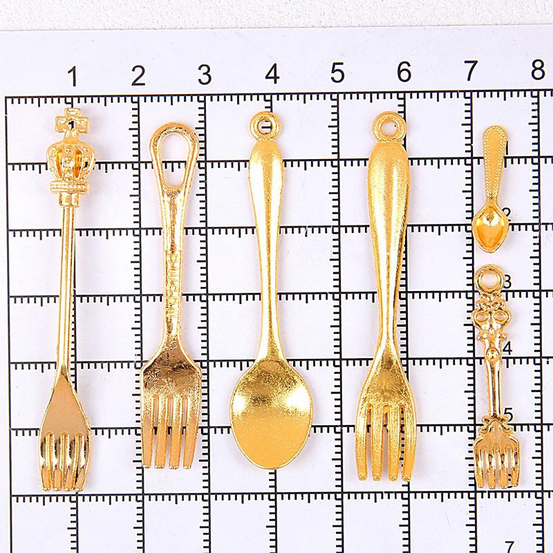 Dollhouse Miniature Food Toy Alloy Pendant DIY Bracelet Necklace Accessories Great for Daily Use Perfect for Gifting